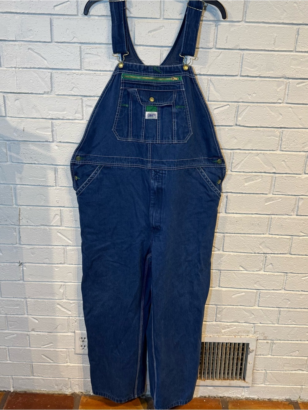 Liberty Dark Blue Denim Overalls Mens 42x30